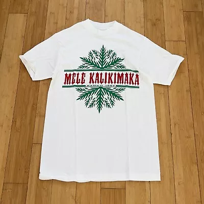 Vintage Mele Kalikimaka Shirt Mens Small/Medium White Single Stitch 80s Crewneck • $14