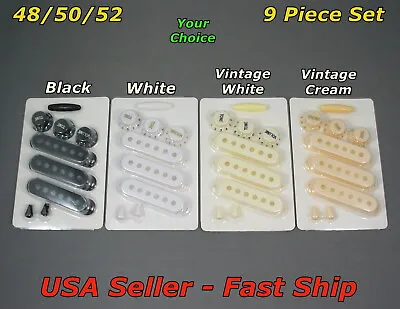 Pickup Covers 48/50/52mm & Knobs For Fender Strat Stratocaster SSS Style Guitar • $7.99