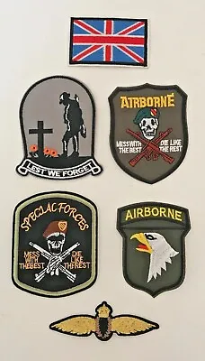 Embroidered Iron On Patches Applique Army Military Airforce Fashion  # 88 • £2.49