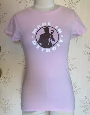 Made In Detroit Large Women's Pink T-Shirt Top Kid Rock Michigan • $7.95