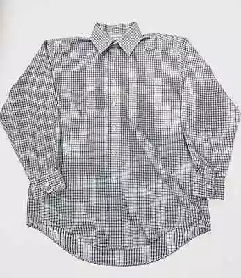 Vtg YSL Yves Saint Lauren Shirt Men Sz 15.5/32-33 Checked Long Sleeve Button Up • $27