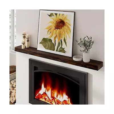 Fireplace Mantel | 60  W Wood Floating Shelves | Handcrafted Hollow Distresse... • $181.25