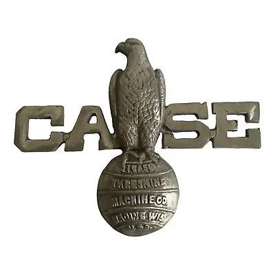 J.I. Case Eagle Threshing Machine Co. 18  Embossed Cast Iron Farm Tractor Sign • $165
