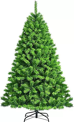 6.5Ft Unlit Artificial Christmas Tree Hinged Xmas Tree W/ 924 Branch Tips Prem • $105.36