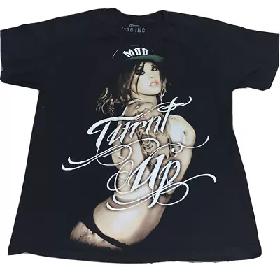 Mob Inc. “Turnt Up” Sexy Woman Black Shirt Sleeve T Shirt Men Sz Large • $19