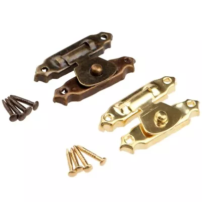 5/10pc Mini Jewelry Box Latch Catch Gift Wood Chest Hasp Lock Furniture Hardware • $2.46