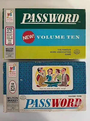 Vintage 1964 1970 Password Board Game Bundle COMPLETE For Fun Game Night • $38