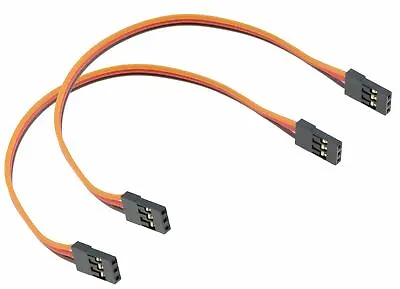 2 X 150mm Male To Male Servo Extension Lead Cable Futaba JR Connectors • £3.29