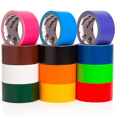 Craftzilla Rainbow Colored Duct Tape â€” 12 Bright Duct Tape Colors â€” 10 Yards • $32.97