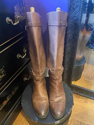 Vince Camuto Preslen Riding Boots Brown Studded Knee High Size 9.5 • $25