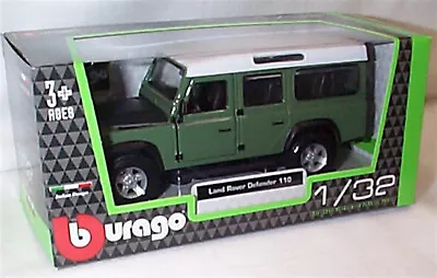 Land Rover Defender 110 Green 1:32 Scale Diecast  Burago New In Box • £18.95