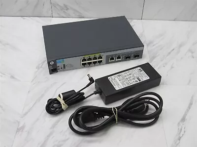 HP ProCurve 2520-8 8 Port PoE 10/100 Network Switch J9137A + Adapter • $39.99