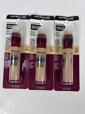 3 Maybelline Instant Age Rewind Eraser Multi-Use Concealer 0.2 Fl Oz Shade 100 • $20.99