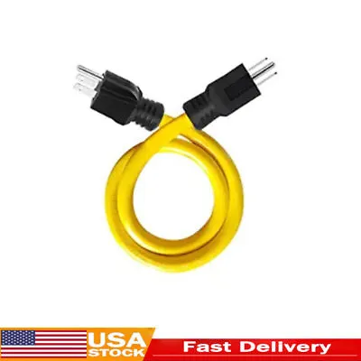 3Prong Plug 12AWG 125V Double Male Extension Cord Generator Adapter For Transfer • $11.89