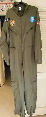 Top Gun Maverick  Green Flight Suit Halloween Costume Adult XXL Brand New Open • $39.97