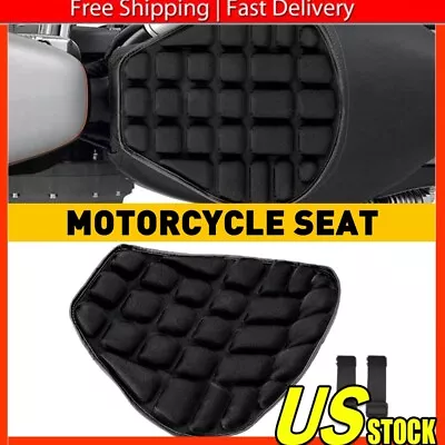 Motorcycle Comfort Gel Cushion Pillow Seat Pad Pressure Cover Relief Universal • $17.49