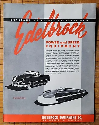 $39.99 • Buy ORIGINAL Vintage EDELBROCK Catalog Brochure INTAKE MANIFOLD HEADS Hot Rod Custom