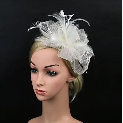 $12.82 • Buy Ladies Headwear Fascinator Headband Hair Clip Women Feather Large Floral