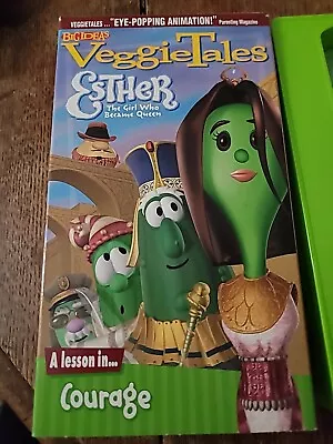 VeggieTales Esther Girl Became Queen VHS Video Tape Green Rare • $2.29