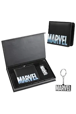 Marvel Mens Keyring And Wallet Gift Set Keychain Card Slot • £11.49