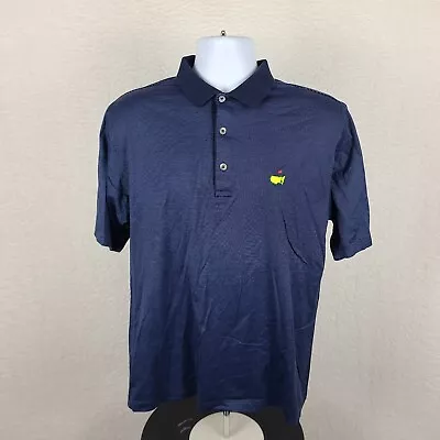 Clubhouse Collection Masters Polo Shirt Mens Medium Dark Blue Stripe Performance • $29.99