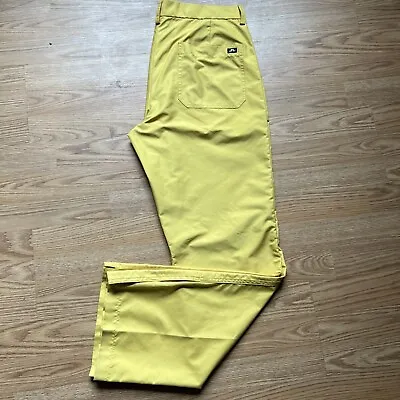 J Lindeberg 33/32 Yellow Troyan Micro Twill Pants • $75