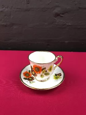 £13.49 • Buy Royal Priory Dale Derbyshire England Tea Cup And Saucer Bright Yellow And Orange