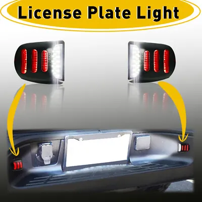 2PCS Red Tube LED License Plate Lights For Chevy Silverado GMC Sierra 1500 2500 • $12.99