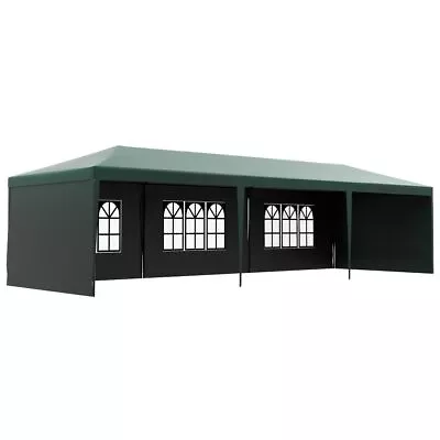 Party Tent 3x9m With 5 Walls Patio Garden Gazebo Marquee Canopy Pavilion White • £148.96