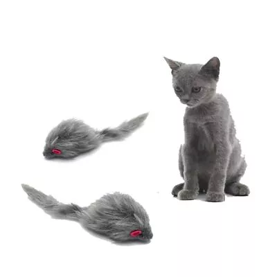 Soft False Mouse Cat Pet Toys Long-haired Tail Mice Toys  Playing • $2.43