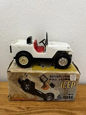 Marx Jeep Toy Vintage Battery Operated Marx Jeep In Box Hill Climber Jeep Rare!! • $29.99