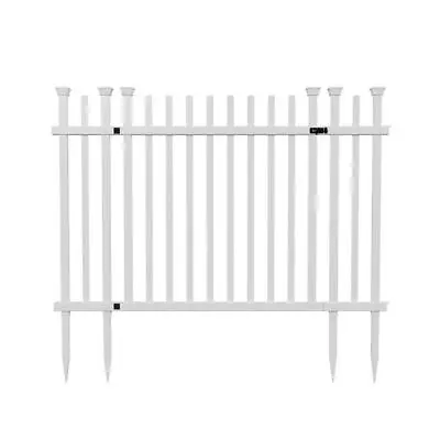 Zippity Outdoor Products Burbank Fence Gate White Vinyl No-Dig 4.7 Ft. X 3.4 Ft. • $110.10