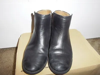 Zara Girls Size Euro 31 Black Leather Ankle Boots Booties Zipper US  Size 135 • $18.99