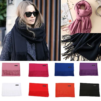 £7.49 • Buy New Women Ladies Winter Warm Solid Pashmina Cashmere Gift Long Shawl Wrap Scarf