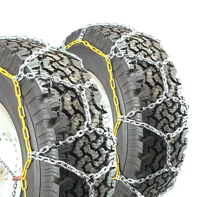 Titan Diamond Pattern Alloy Square Tire Chains On Road Snow 4.7mm 305/70-16 • $412.42