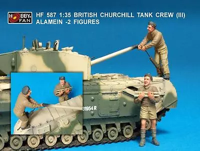 Hobby Fan 1/35 British Churchill Tank Crew In Africa 2 Resin Figures HF587 • $55.56