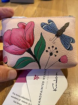 Anna By Anuschka Leather Coin Pouch- 1824- Dragonfly • $25.75