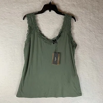 Vero Moda Women's Green Tank Top Plus Sleeveless Lace Trim Tank Size 2X NWT 5463 • $21