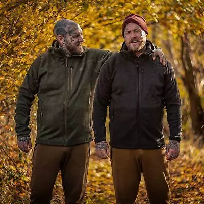 Korda Polar Jacket Fleece - Charcoal - All Sizes - Carp Fishing Clothing NEW • £54.98