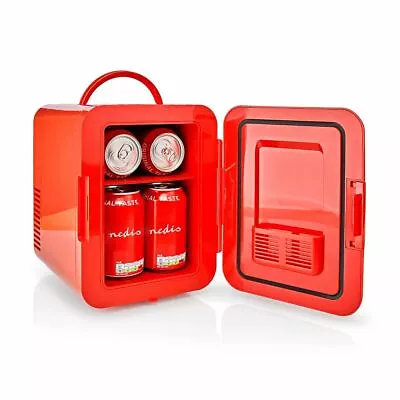 Nedis Portable Mini Fridge 4l AC 100 - 240 V / 12 V Red • £54.30