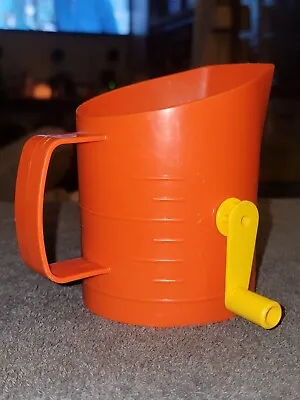 Vintage 1980's Fisher Price Orange Toy Flour Sifter Kitchen Tool Sand Toy  • $32