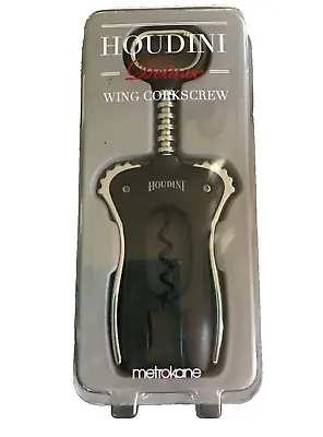 Houdini Metrokane Deluxe Winged Wine Corkscrew New In Package • $19.94