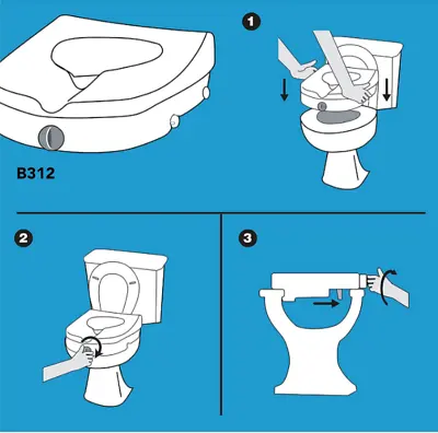 Carex E-Z Lock Raised Toilet Seat 5 Inch Height Toilet Seat Riser For Elderly  • $28