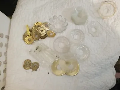 $14.99 • Buy Vintage Chandelier Parts,jewels,glass. Brass.used Not Perfect, 50+.view Pics
