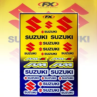 Sponsor Logo Decal Sticker Sheet Motorcycle/Scooter/Dirt Bike/ATV/Helmet Suzuki • $10.99