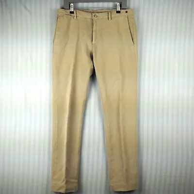 Mason's Em's Jersey Cotton Stretch Chino Pants Mens EU 48 US 32 Beige New York • $32.90