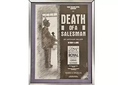 Arthur Miller Death Of A Salesman Vintage Original Poster Signed York Theatre • £195