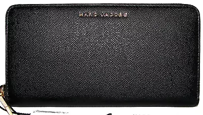 MARC JACOBS Black Leather Zip-Around Clutch Wallet  NWT • $85