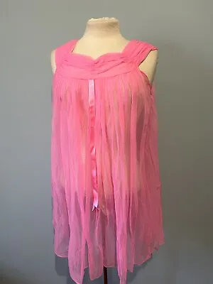 Vintage Pink Nightgown Robe Peignoir Set • $40