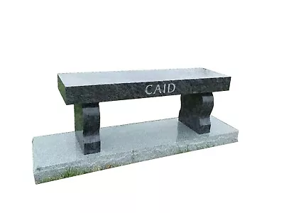 Granite Bench - Large -cemetery Companion Headstone - Custom Engraving Available • $1399